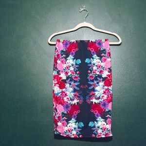 Floral Fitted Pencil Skirt
